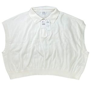 Cropped Peach Polo Size 16